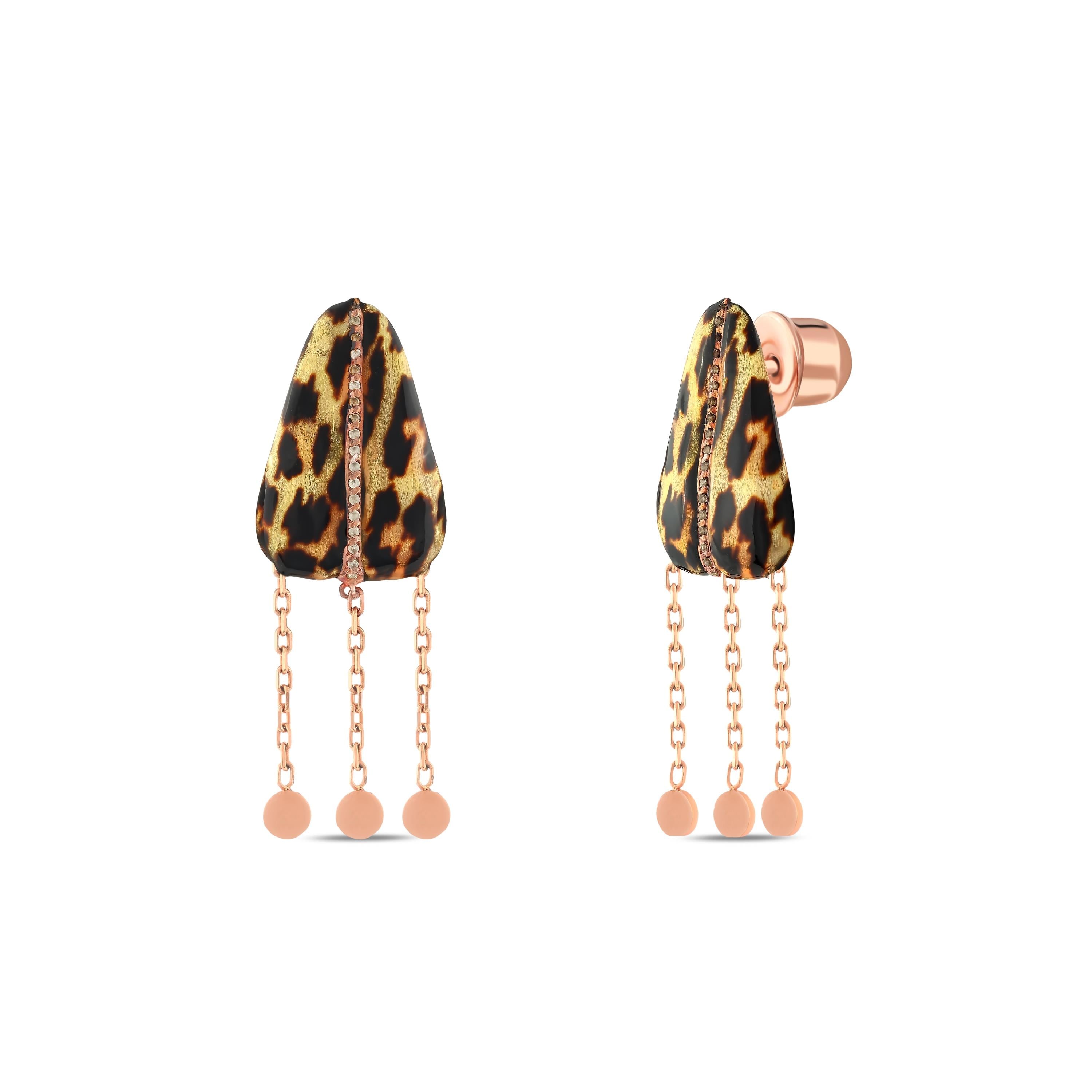 PIRLANTALI LEOPARDESS YILAN KÜPE TEK KULAK