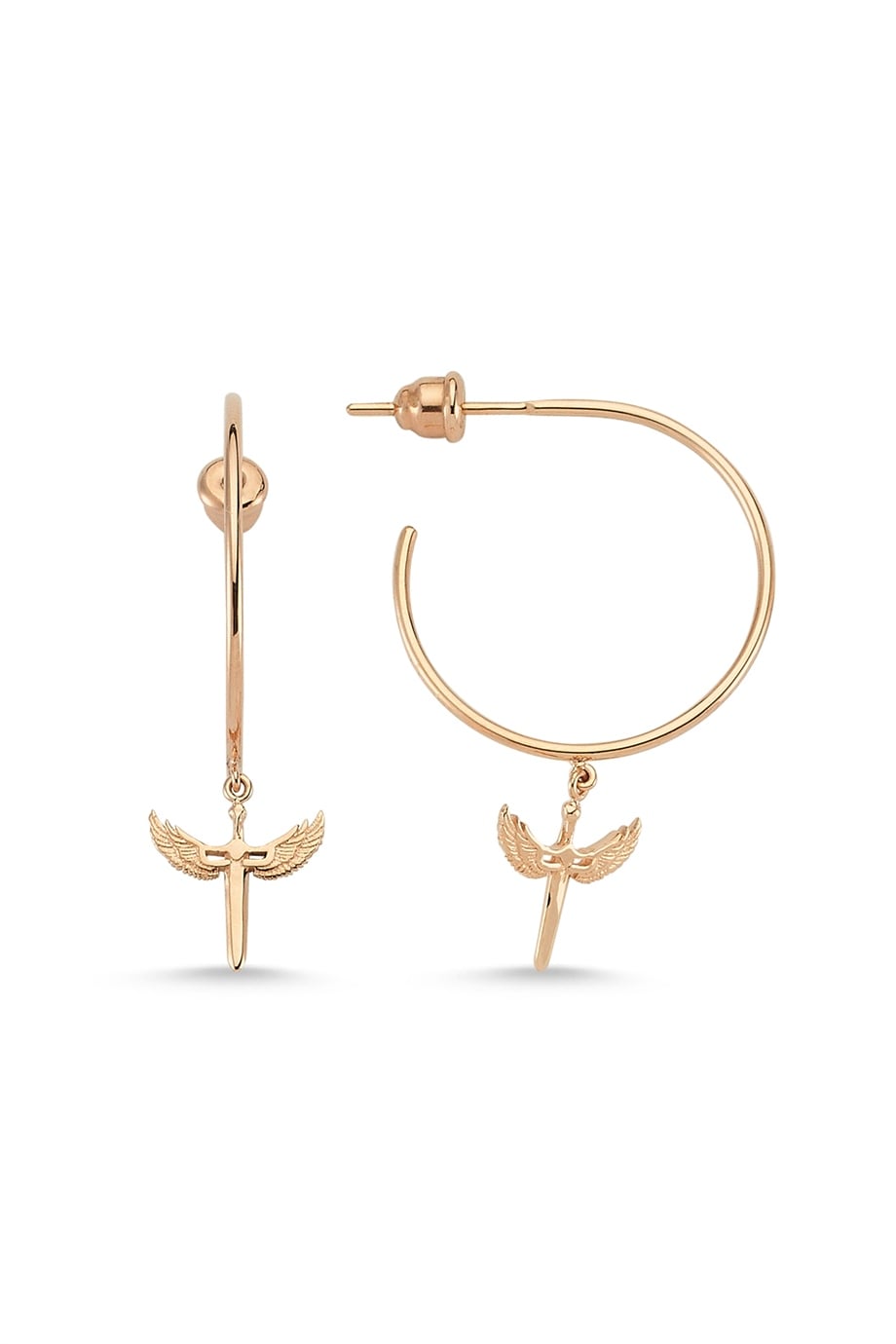 ANGEL OF MICHAEL BIG HOOP EARRING