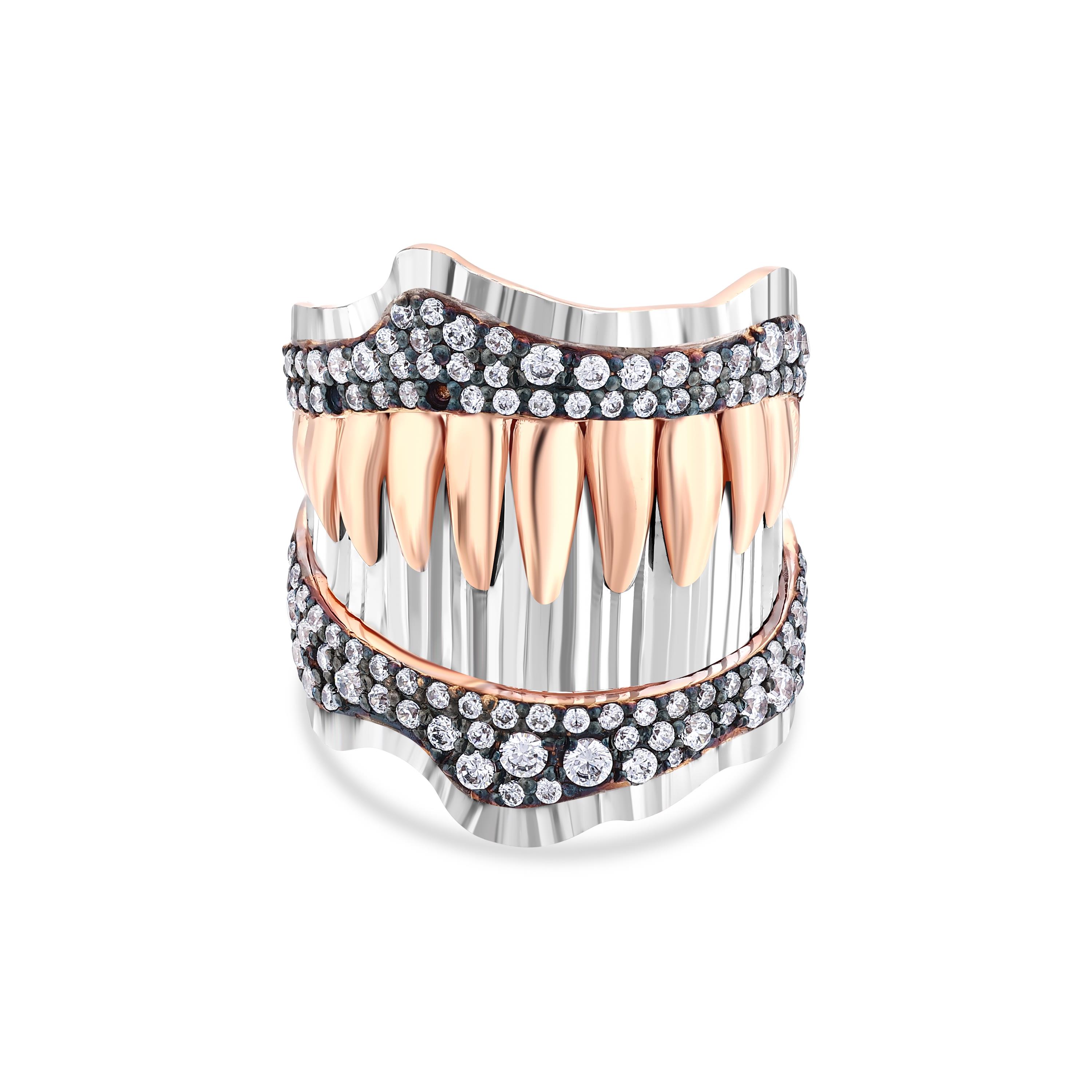 PIRLANTALI KALIN LEOPARDESS TIRNAK YÜZÜK