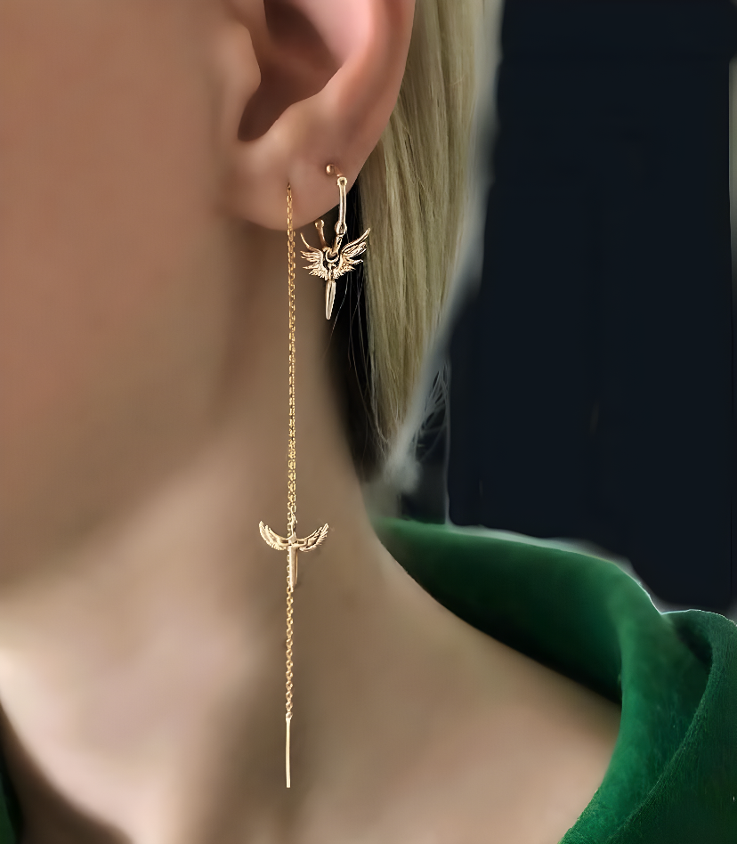 ANGEL OF SHANTI GLOBE HOOP EARRING