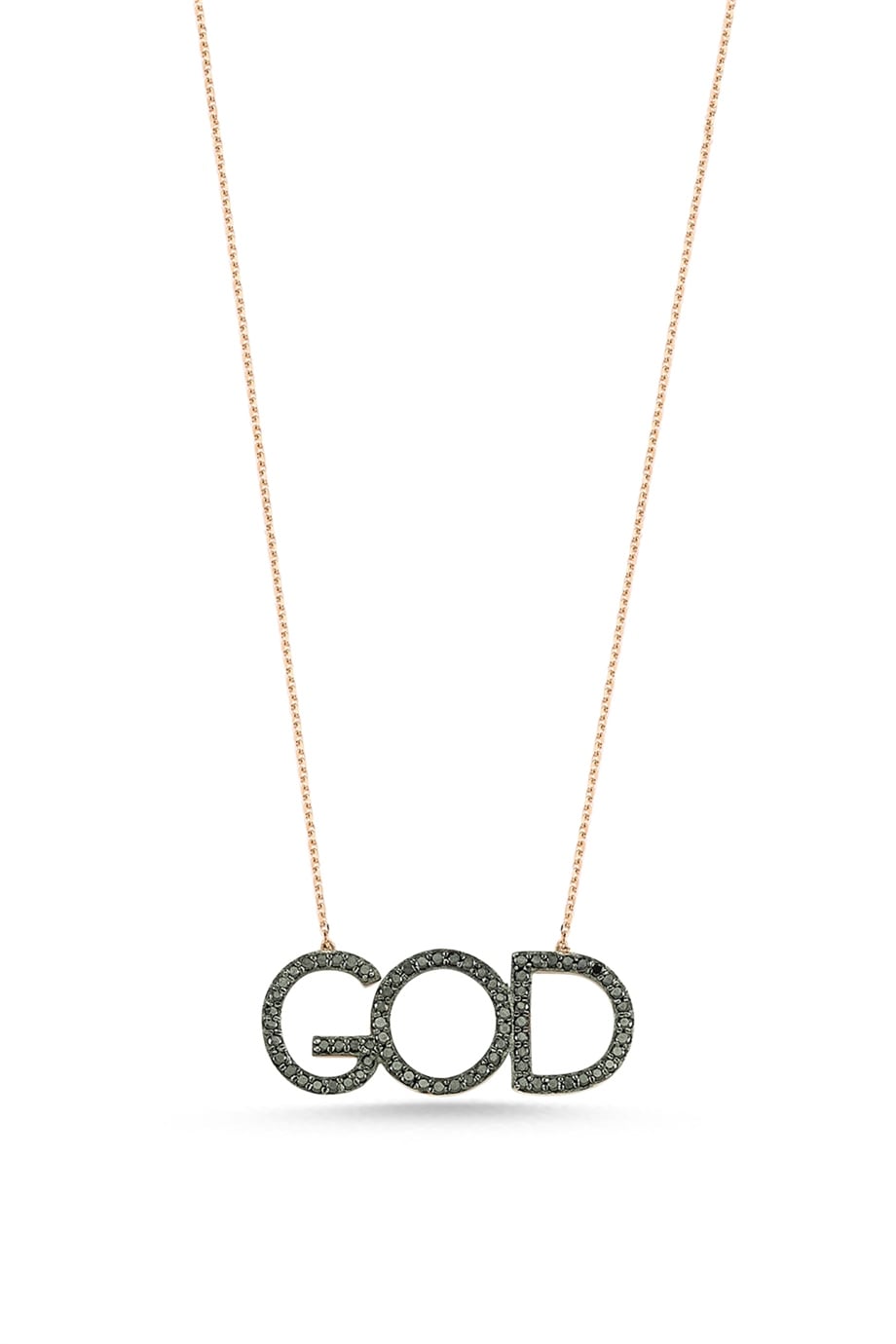 SİYAH TAŞLI GOD KOLYE