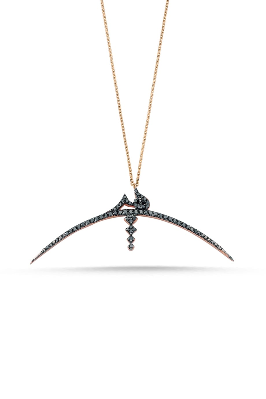 Siyah Pırlantalı Hiç Simgesi Kolye