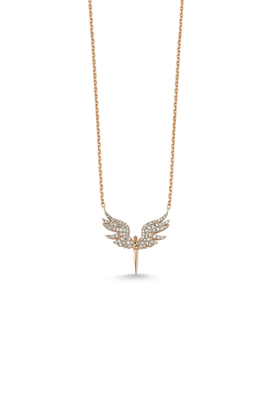 BLACK DIAMOND ANGEL OF SHANTI TINY NECKLACE