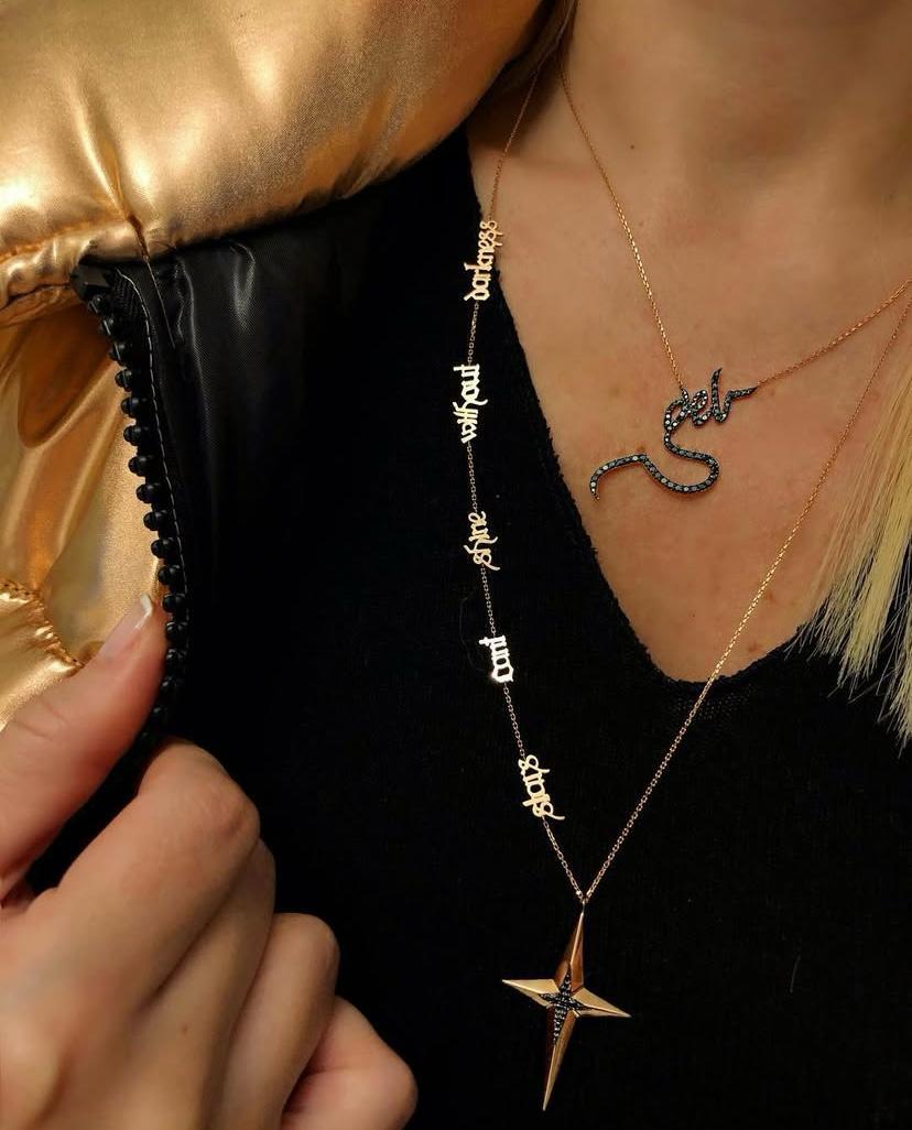 STARS CANT SHINE WITHOUT DARKNESS NECKLACE