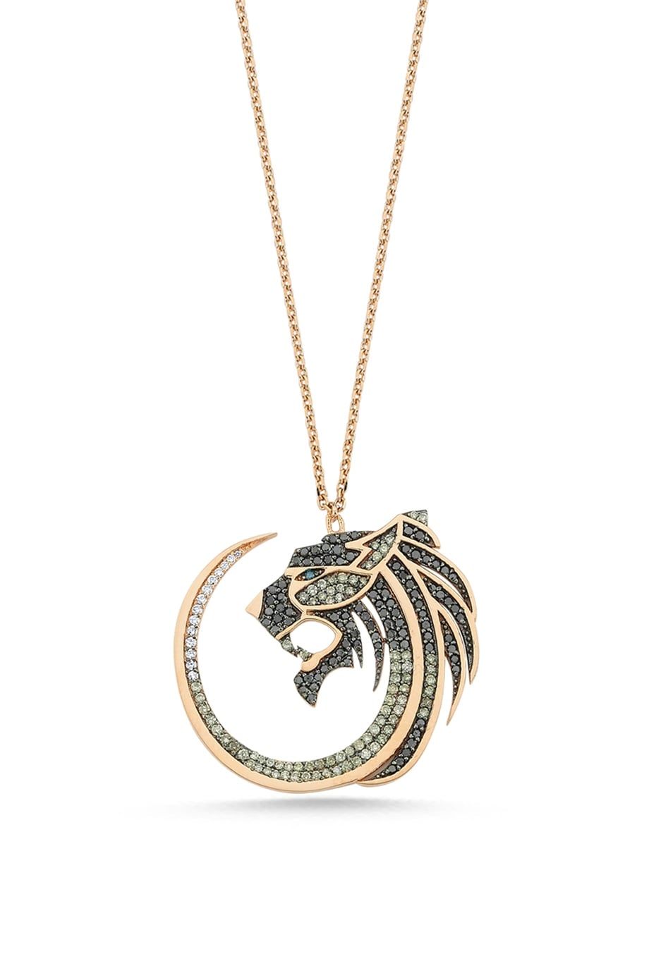 Pırlantalı Aslan Kolye