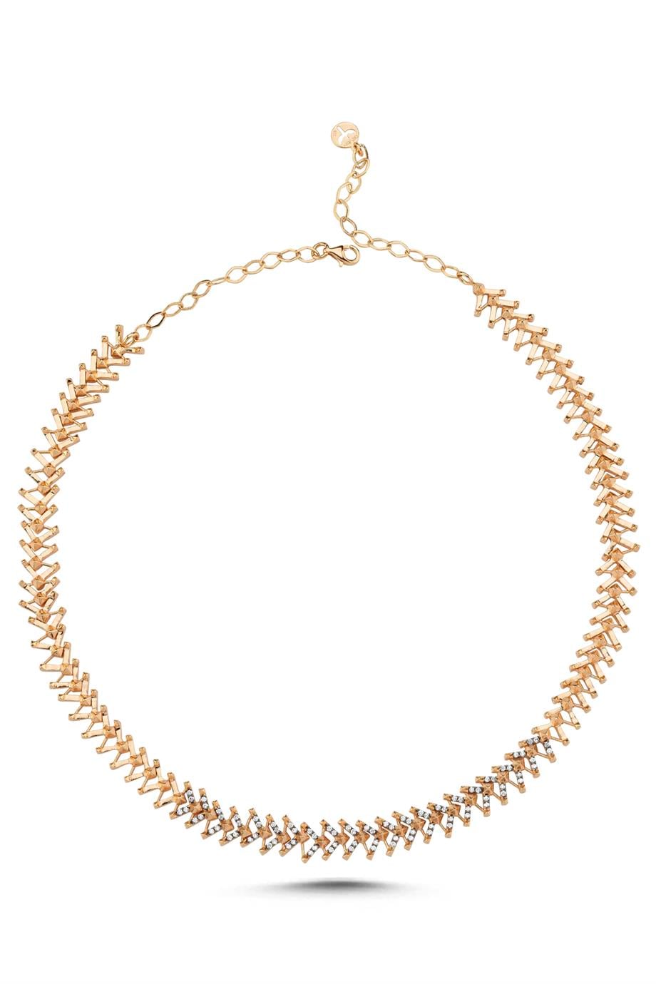 TAŞLI ÜÇGEN PRİZMA KOLYE