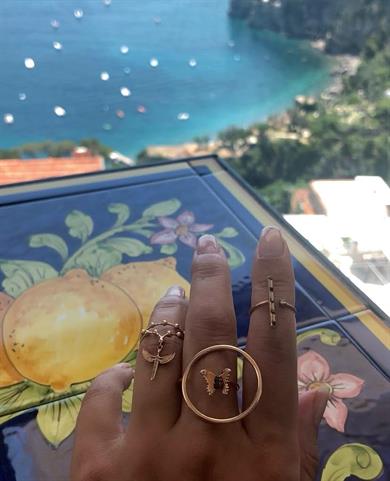 Az Pırlantalı Kelebek Yüzük