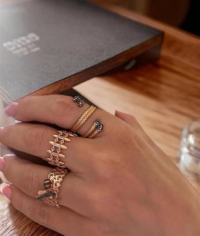 Baget Pırlantalı İkili Yılan Yüzük