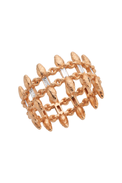 Baget Pırlantalı İkili Yılan Yüzük