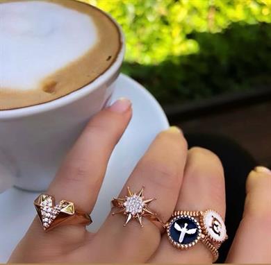 WHITE STONE  ER RAFİ STAR RING