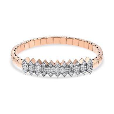 Beyaz Pırlantalı Esnek Bileklik