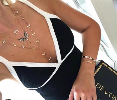 WHITE DIAMOND ANGEL OF ABUNDIA TINY NECKLACE