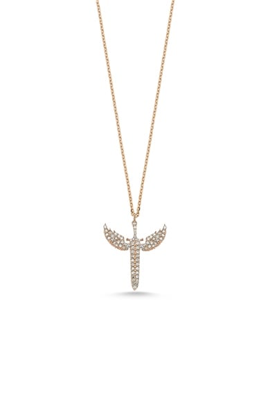 Beyaz Pırlantalı Tiny Boy Mikail Meleği Kolye