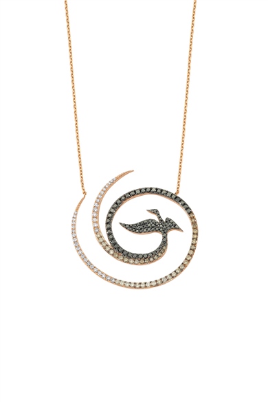 BIG SIZE DEGRADE PHOENIX NECKLACE