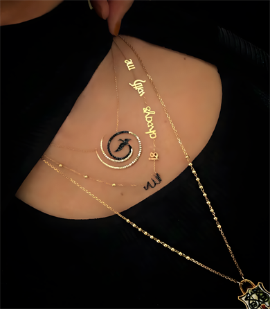 BIG SIZE DEGRADE PHOENIX NECKLACE