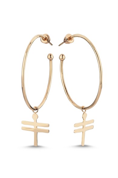 BIG HOOP DRAGONFLY EARRING