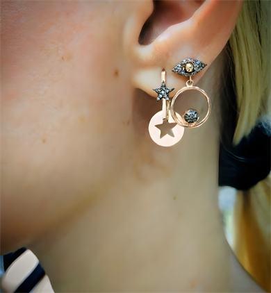 SINGLE EYE HOOP EARRING