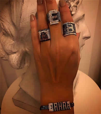 LETTER MIYUKI WEAVE RING