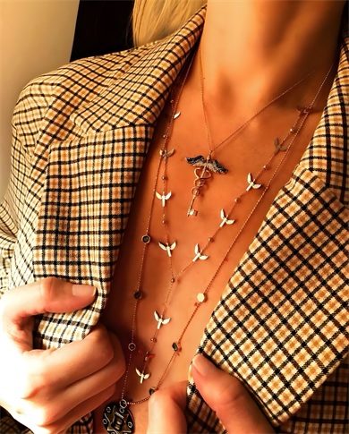 Harfli Vidalı Madalyon Kolye