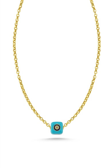 EVIL EYE THICK CHAIN NECKLACE