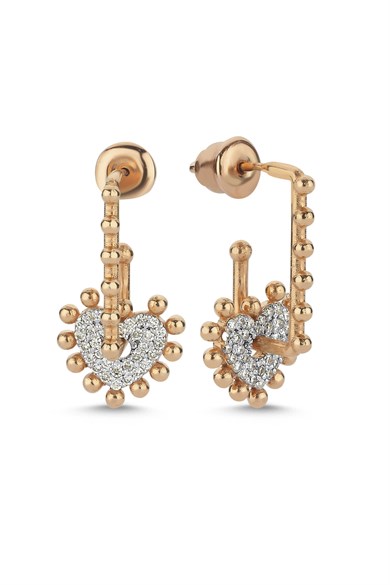 HEART DIAMOND SQUARE EARRING