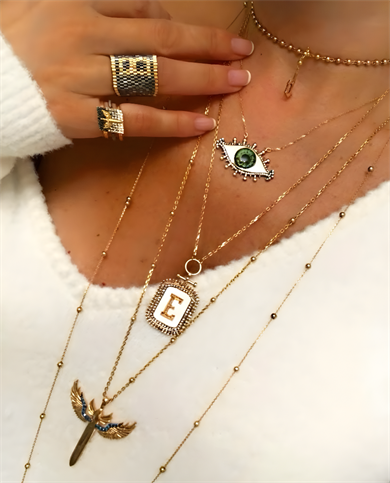 Konyak Pırlantalı Göz Kolye