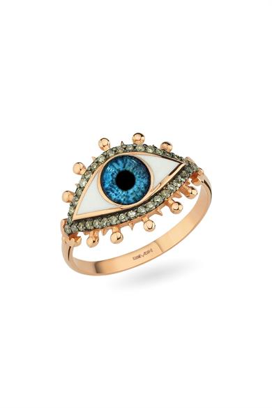 COGNAC DIAMOND EYE RING