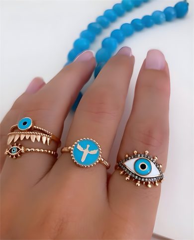 COGNAC DIAMOND EYE RING