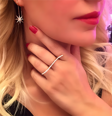 BONE COGNAC DIAMOND RING