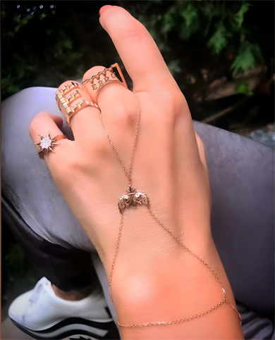 COGNAC TETRIS LETTER RING