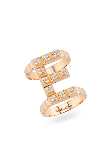 COGNAC TETRIS LETTER RING