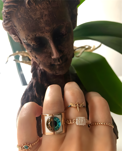 BLUE DIAMOND ANGEL OF MICHAEL RING