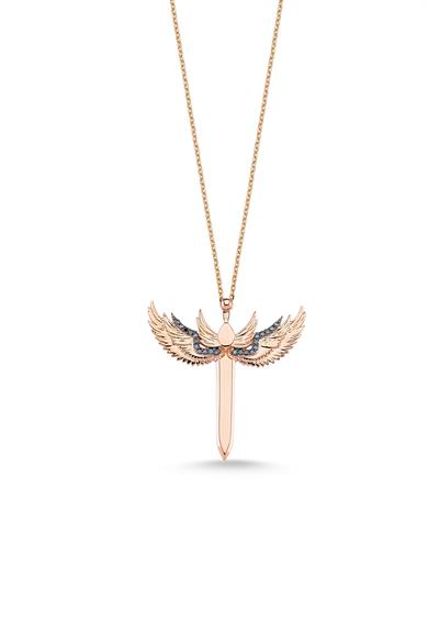 Mavi Pırlantalı Mikail Meleği Orta Boy