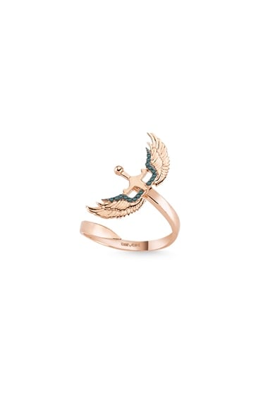 BLUE DIAMOND ANGEL OF MICHAEL RING