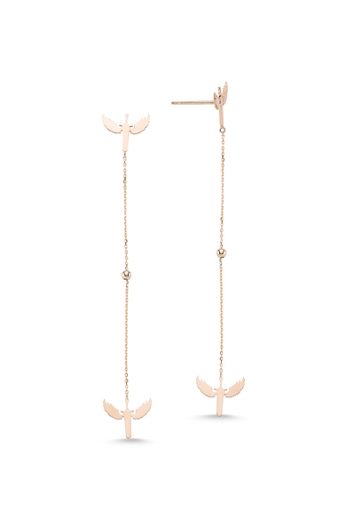 DOUBLE PENDANT ANGEL OF MICHAEL EARRING