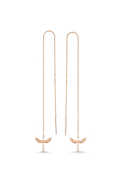 DOUBLE PENDANT ANGEL OF MICHAEL EARRING