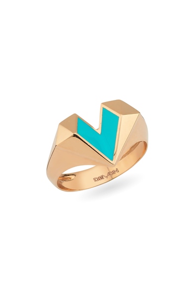 Mineli Kristal Kalp Yüzük