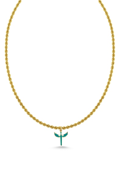 Mineli Mikail Meleği Choker Kolye
