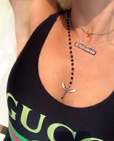 Onix Tek Taraflı Mikail Meleği Kolye