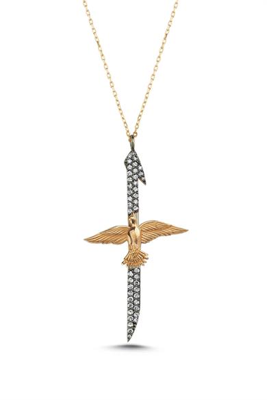 ORTA BOY TAŞLI ELİF KOLYE