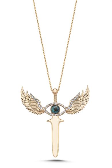 Pırlantalı Gözlü Mikail Meleği Kolye