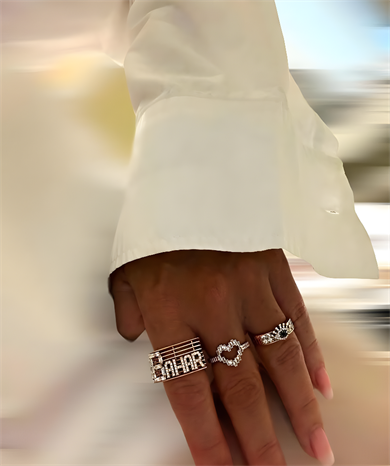 Taşlı İsim Yüzük