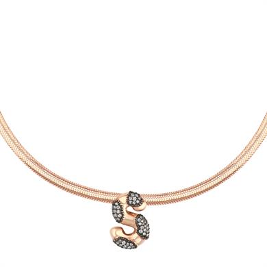 PIRLANTALI LEOPARDESS S HARFLİ KOLYE