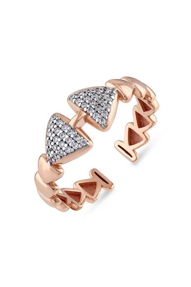 PIRLANTALI TRİPLE PATH AÇIK YÜZÜK