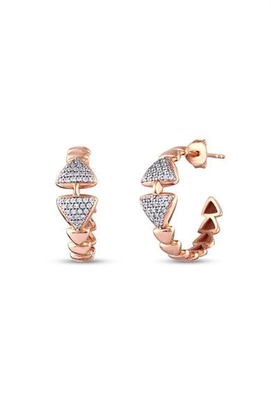 PIRLANTALI TRİPLE PATH HALKA TEK KULAK KÜPE