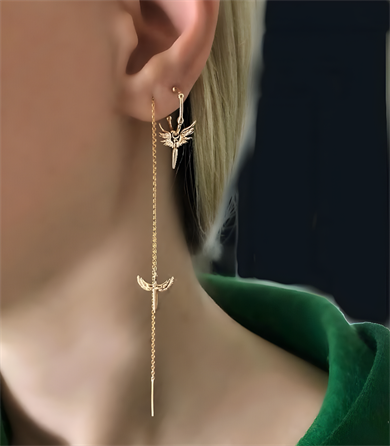 ANGEL OF SHANTI GLOBE HOOP EARRING