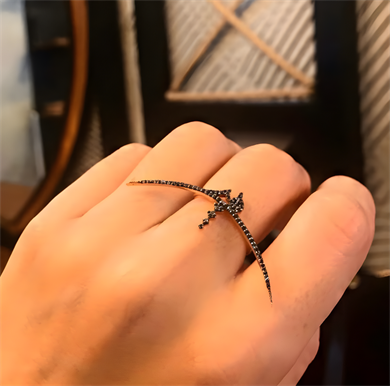 BLACK DIAMOND HIC SYMBOL RING