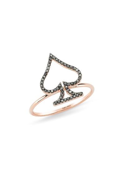 BLACK DIAMOND SPADE RING
