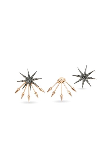 BLACK DIAMOND ARROW GOLD EARRING
