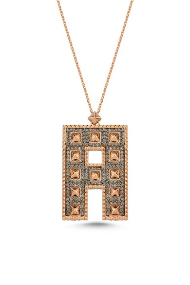 LETTER A DIAMOND NECKLACE